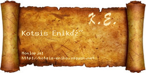 Kotsis Enikő névjegykártya